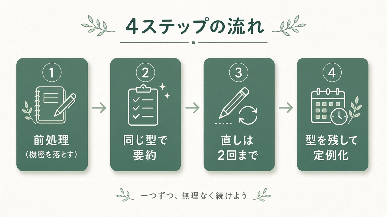 議事録要約 全体の流れ(図)
