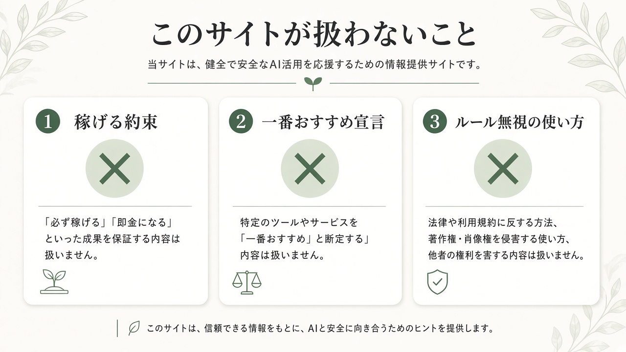 このサイトが扱わないこと(図)