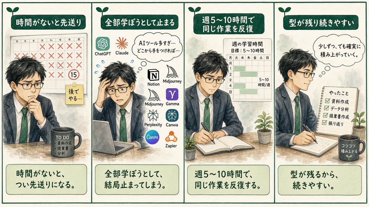 この記事の流れ（漫画）